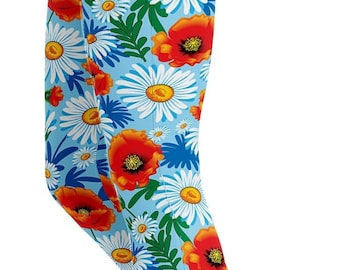 High Waisted Leggings Activewear Women's Floral Print Workout Yoga Pants Plus Size