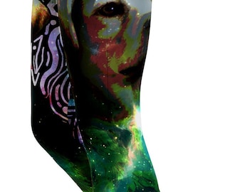 Galaxy Print Leggings Labrador Dog - High Waisted Activewear Yoga Workout for Women