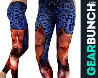 Pit Bull Leggings for Women: Unique Dog Print High Waisted Activewear Yoga