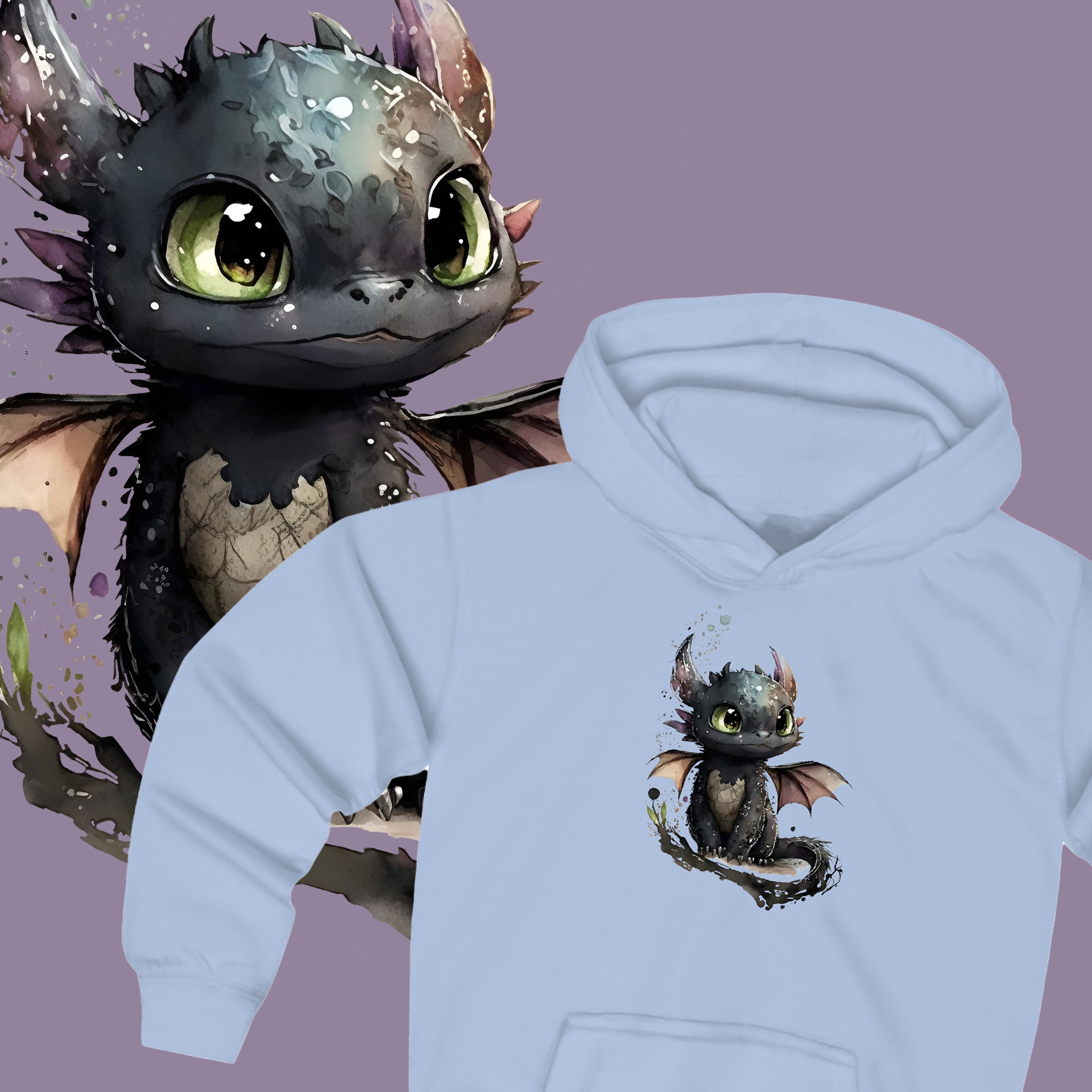 Ohnezahn Drachenzähmen leicht gemacht Kinder Hoodie Pullover Kinderzimmer  Aquarell Zeichnung Kleidung Geschenk Geburtstagsparty Unisex Baumwolle  Nightfury - Etsy.de