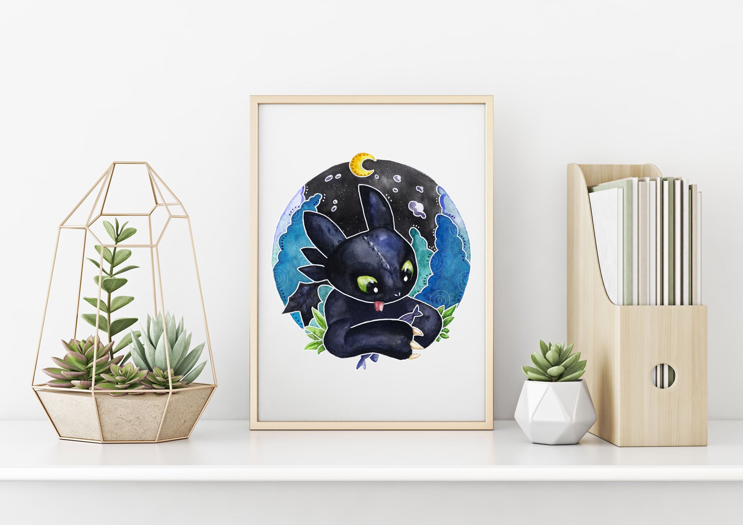 Bebe Sin Dientes Ohnezahn Drache Kinder Zeichnung Acuarela Etsy