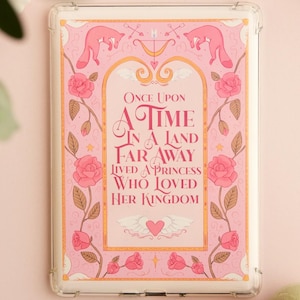 Kindle/Kobo Romantic Foxes Insert : Romantasy Bookish Pink Fox Roses
