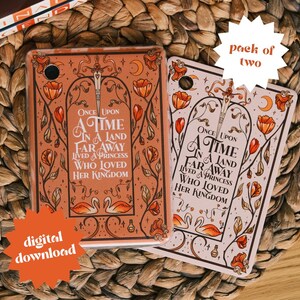 Flowers & Dagger Kobo Clara Color Insert 2 pack | Pobieranie cyfrowe | Bookish Fantasy Beige Neutral Book Romantasy Romantic | Do druku