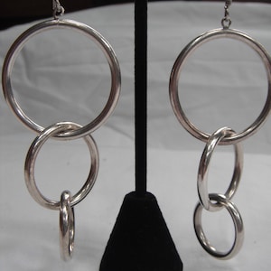 Sterling silver triple hoop earrings HOOP LA LA