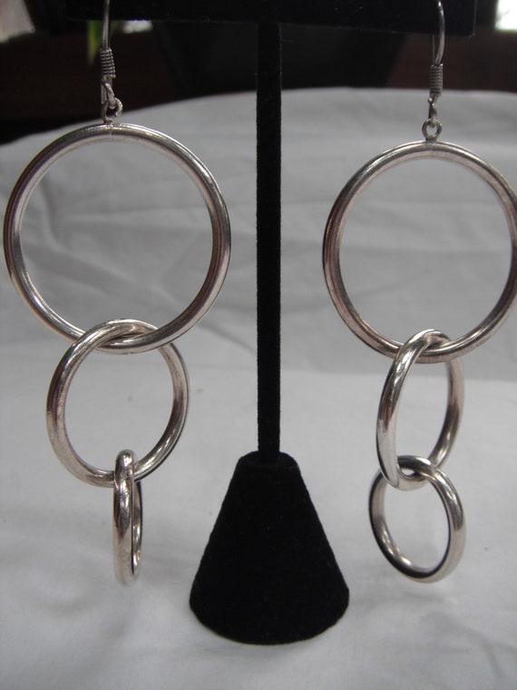 Sterling silver triple hoop earrings HOOP LA LA