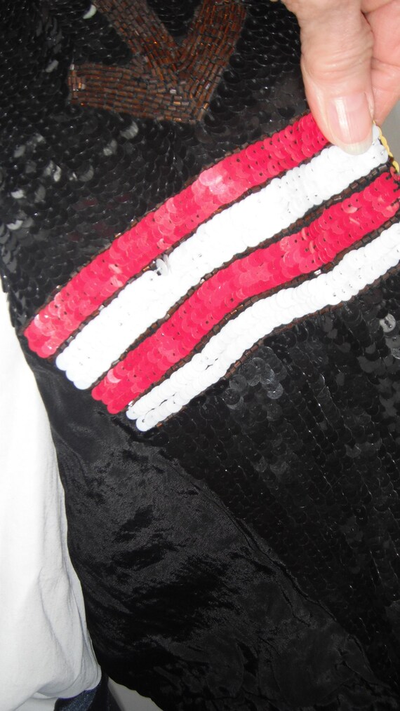 Sequin Jacket with Nautical theme Size Large Bomb… - image 6