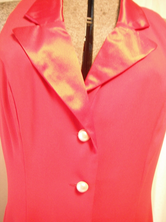 Sexy red Cocktail dress-vintage-never worn/fully … - image 3