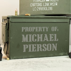 Custom Ammo Can, Military Surplus Gear, Gifts For Men Personalized, Engraved Ammo Box Custom Gift for Dad, Personalized Grandpa Gift for Him