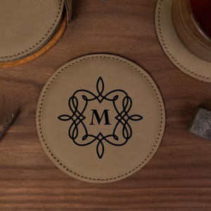 Custom Coasters Set With Coaster Holder, Coaster Set Personalized Gift Home Decor, Housewarming Gift New Home, Engraved Coaster Set of 6