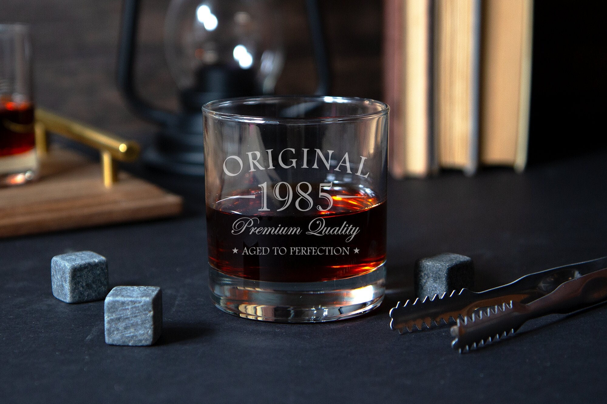 50th Birthday Whiskey Glass Personalized, Etched Bourbon Glass, 40th Birthday Whiskey Glass With Engraving, Whiskey Birthday Gift For Dad