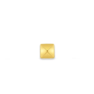 14k Solid Yellow Rose White Square Pyramid Stud, Square Pyramid Stud Piercing , Body Jewelry  25g threadless , 14g or 16g Threaded pins