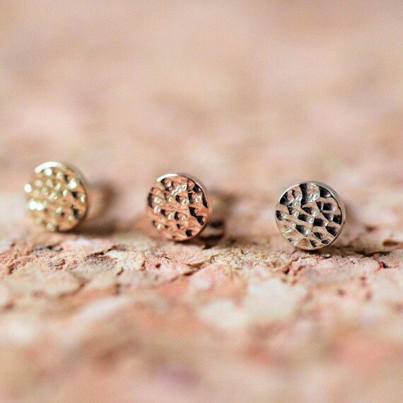 Body Jewelry 25g Threadless pin 14K Solid Gold Polished Triangles Piercing