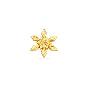 Può includere: Un ciondolo a forma di fiocco di neve in oro con un design dettagliato.