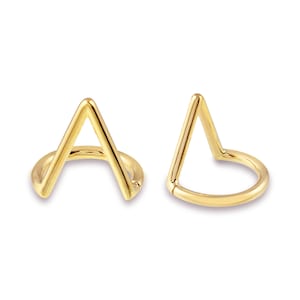 14k Solid Yellow Rose White Gold V Style Seamless Ring  Nose Lip Ear Septum Piercing Nostril Helix Tragus Daith Piercing