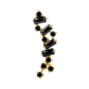 14k Yellow Rose White Solid Gold LYNX , Body Jewelry 25g Threadless, 14g and 16g Threaded Pins