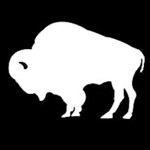 Sabre Hockey Buffalo Bull Head Retro Logo Car Bumper Sticker Decal 5'' x 4