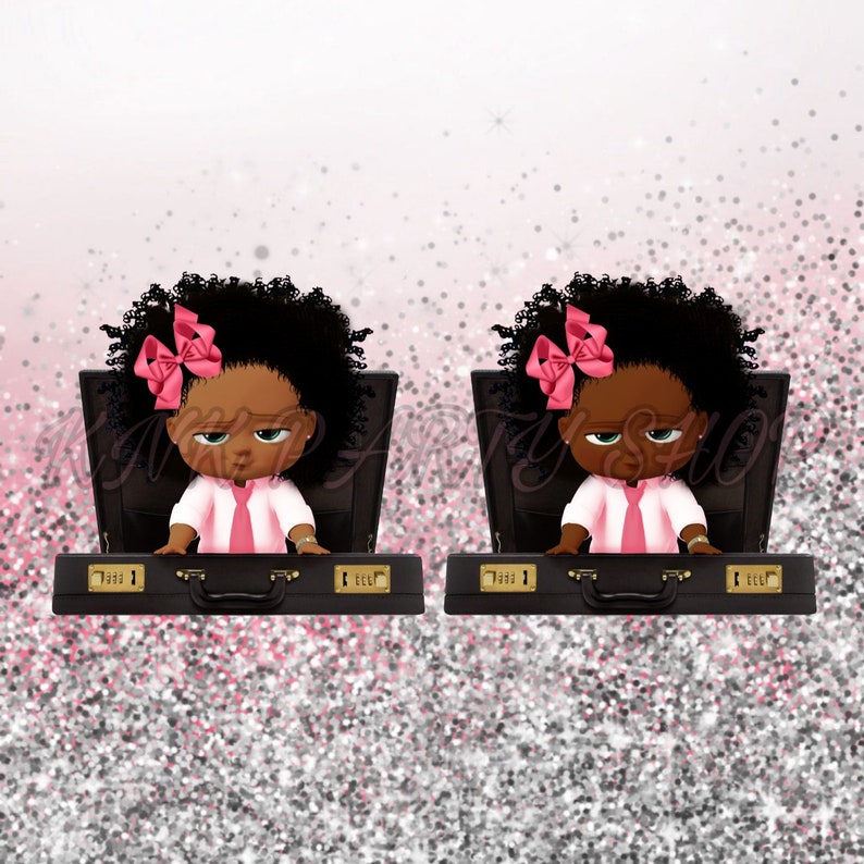 African American Sassy Boss Baby Girl in Briefcase Etsy