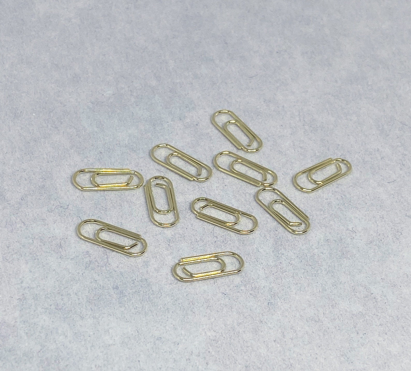 10pc Micro Gold OR Silver Paper Clips mini paper clip Etsy
