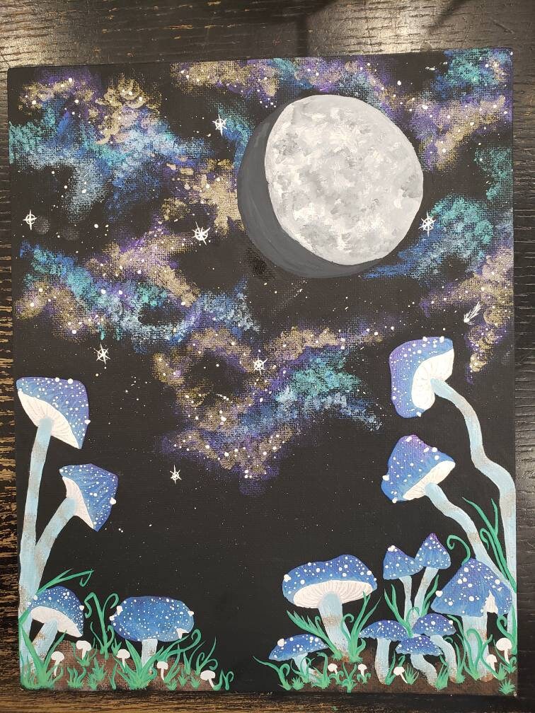 11x14in Paint Pour Shrooms 11x14in Paint Pour Shrooms