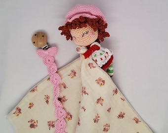 Crocheted Strawberry Shortcake doll cuddly toy