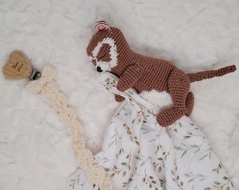 reindeer blanket and pacifier clip