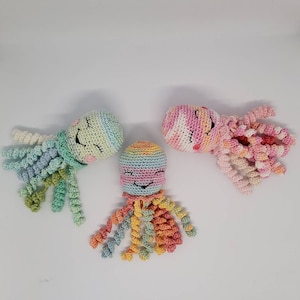 Little rainbow cotton octopus