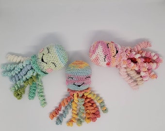 Little rainbow cotton octopus