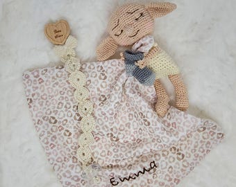 squirrel swaddle blanket and pacifier clip