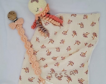 OCTOPUS  blanket and pacifier clip