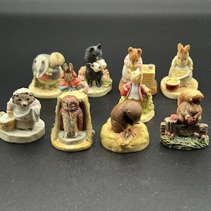 Lenox Beatrix Potter Thimble Figurines Set, Miniature Porcelain Collectibles,  Vintage Cottage core Decor, Gift