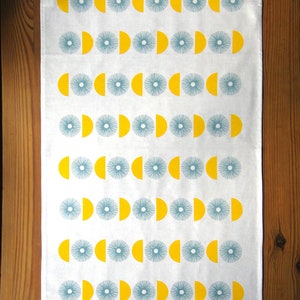 100% organic tea towels screen-printed with unique geometric designs
