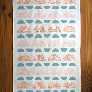 100% organic tea towels screen-printed with unique geometric designs