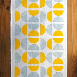 100% organic tea towels screen-printed with unique geometric designs