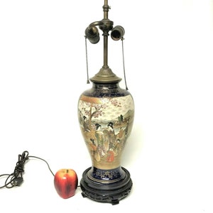 19th Century Japanese Satsuma Pottery Kozan? Vase Converted Table