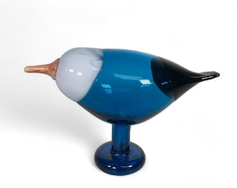 工芸品  birds oiva toikka MAGPIE Limited Edition Rare Vintage Mouth-blown Glass Iittala Oiva Toikka