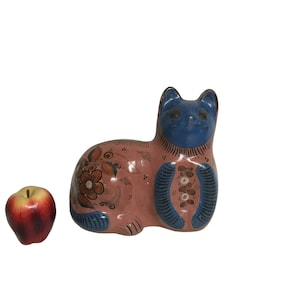 Large Vintage Mexican Folk Art Tonala Pottery Cat