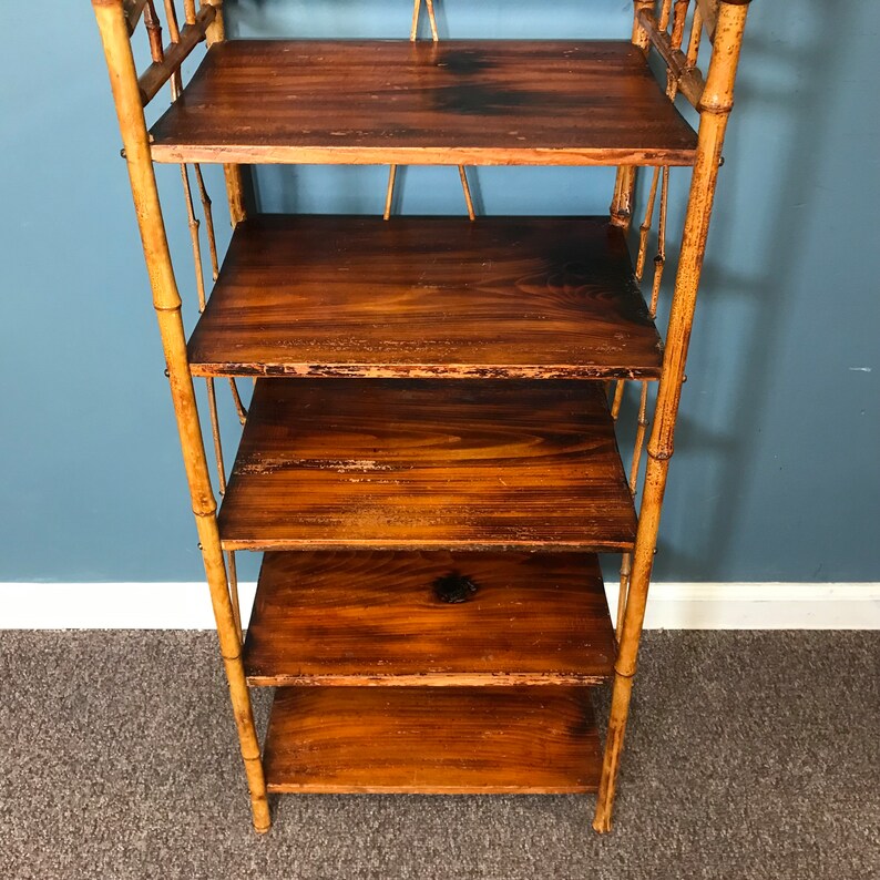 Antique Rattan Bookshelf Etsy