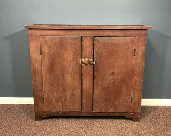 Charming 19th Century  Primitive Country Pie Safe Cupboard
