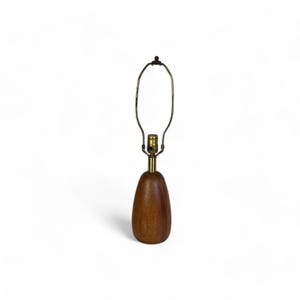 Mid Century Danish Teak Table Lamp