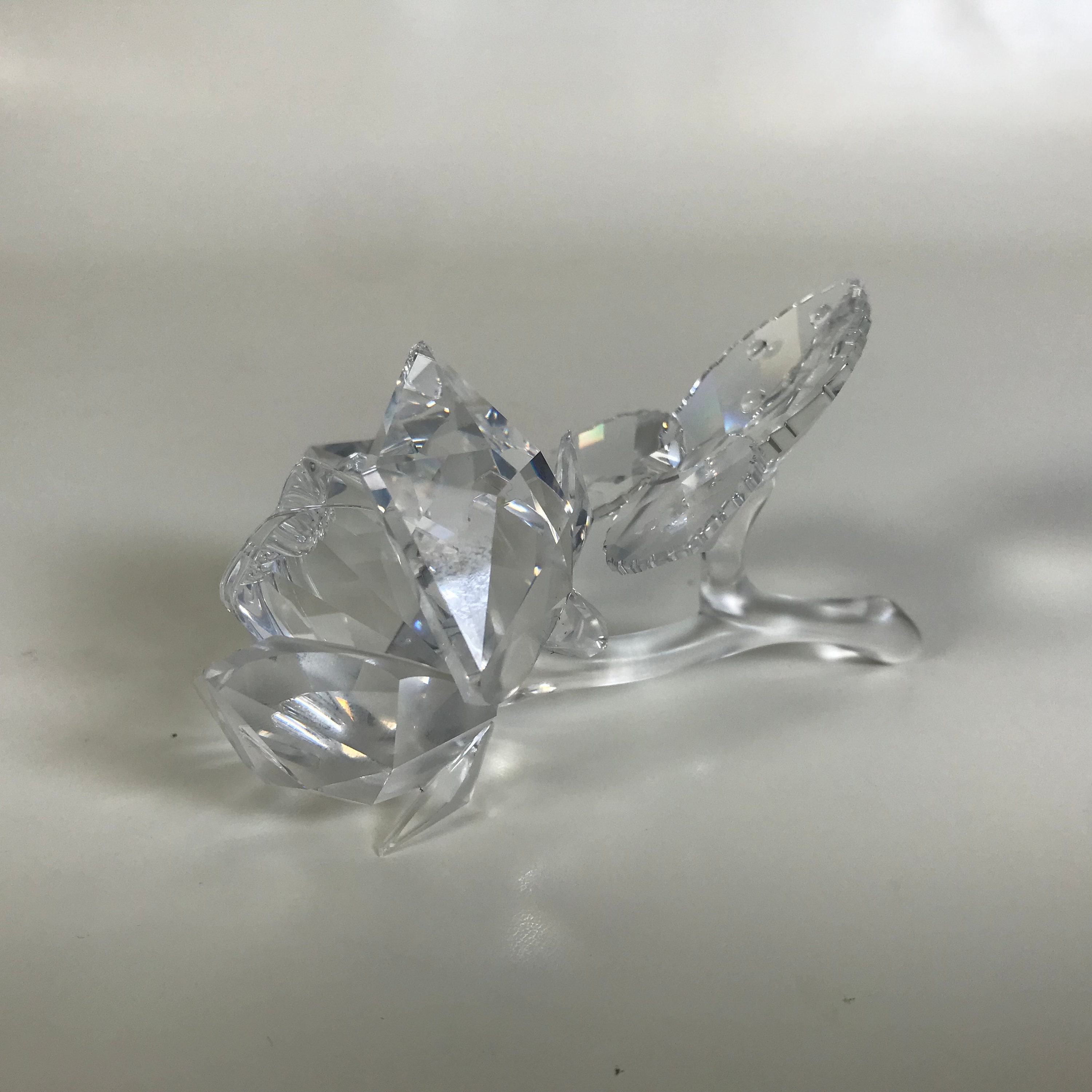 Swarovski Silver Crystal Rose W/ Original Box - Etsy