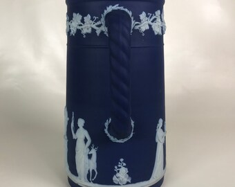 1900 年頃 ウェッジウッド ダークブルー ディップ ジャスパーウェア