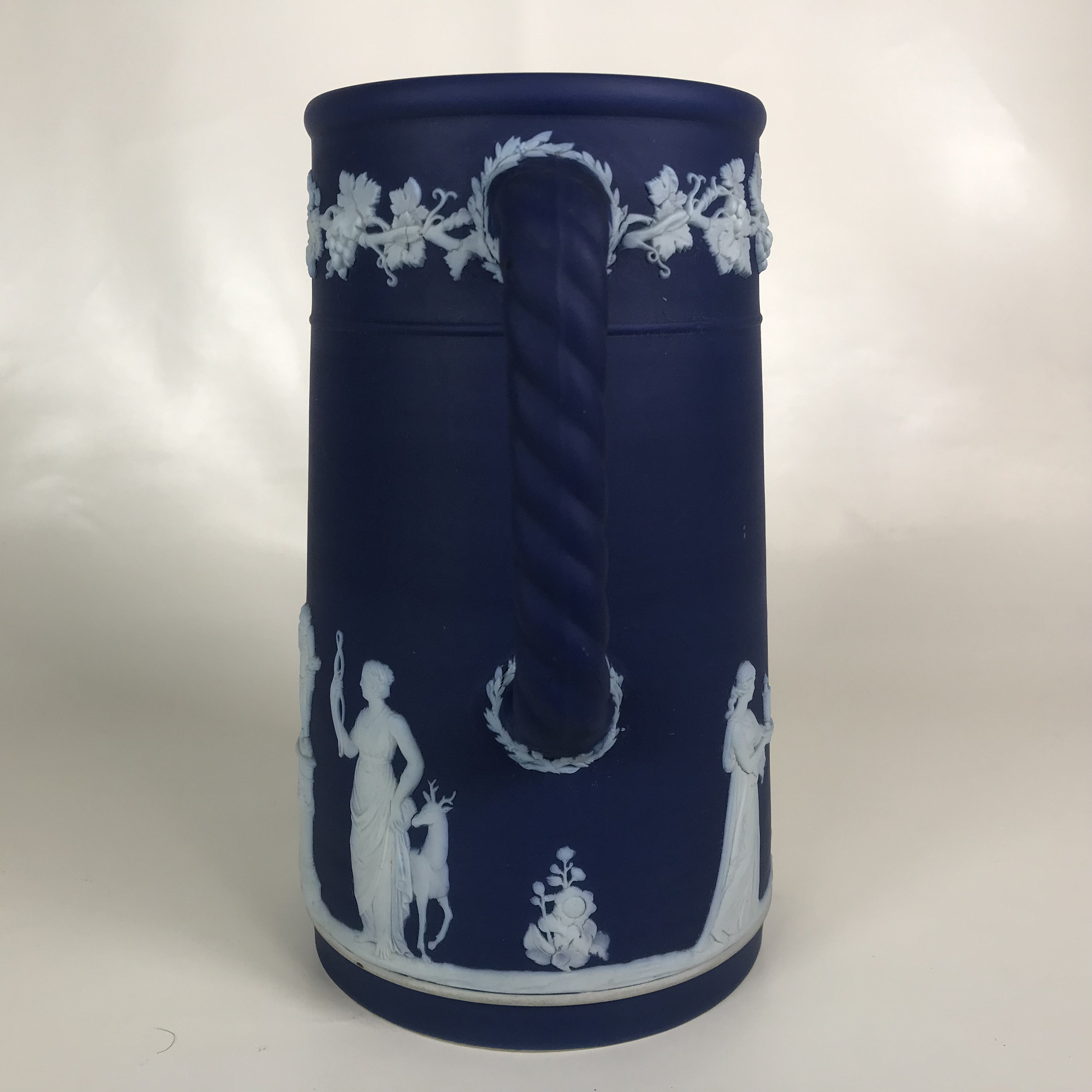 1900 年頃 ウェッジウッド ダークブルー ディップ ジャスパー