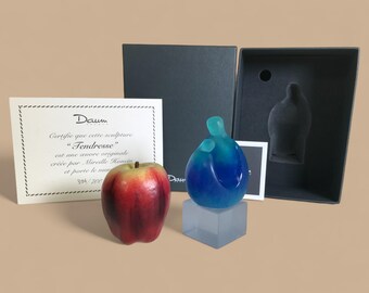 Limited Edition Daum Pate De Verre Titled "Tendresse" in Original Box