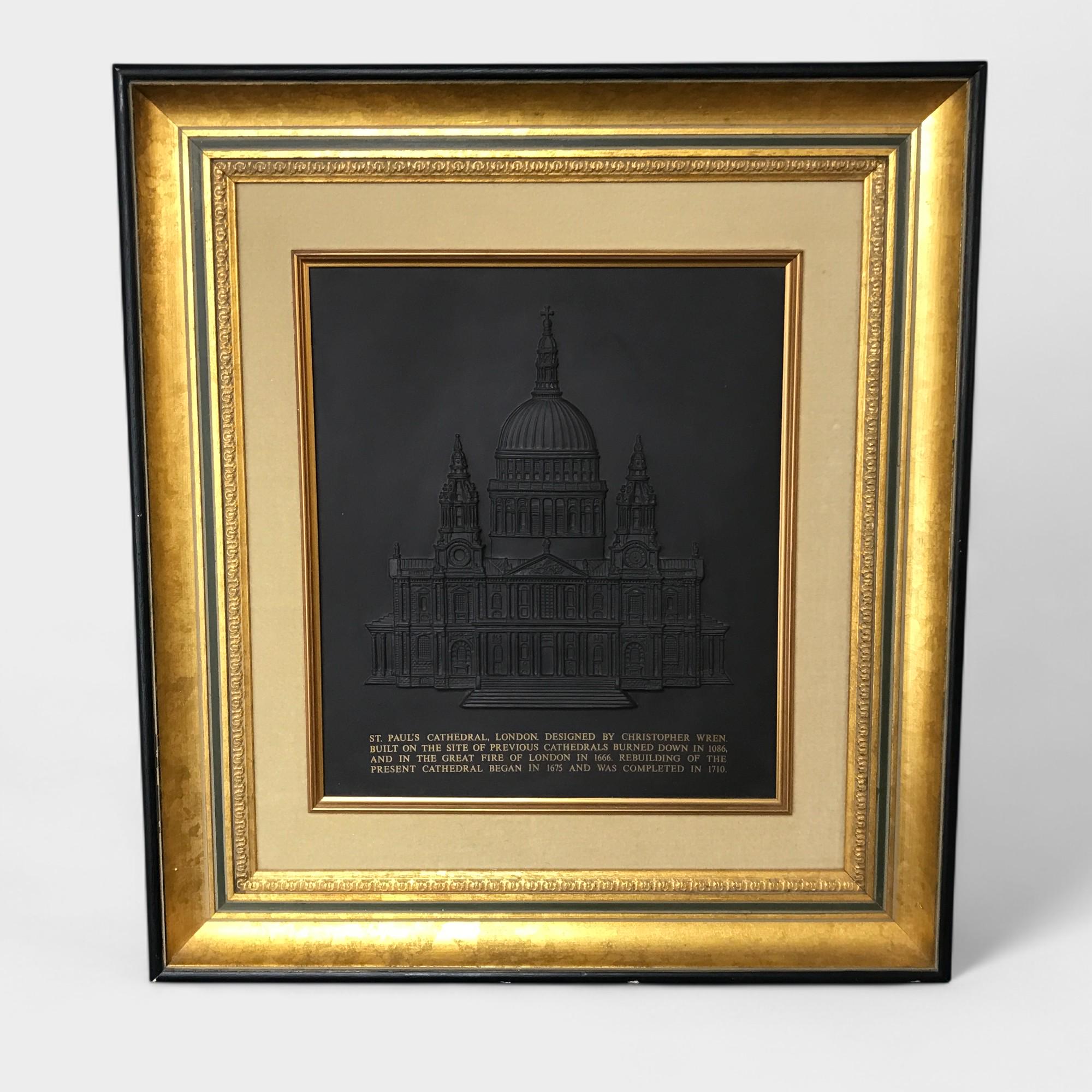 L/E Wedgwood Black Basalt Plaque of ST Paul's Cathedral Church - Etsy