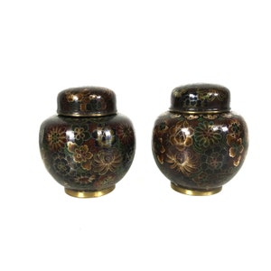 Pair of Similar Small Antique Chinese Cloisonne Vases