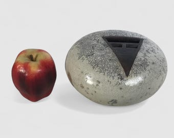 Wyman Rice Studio Pottery Raku Sculpted Vessel
