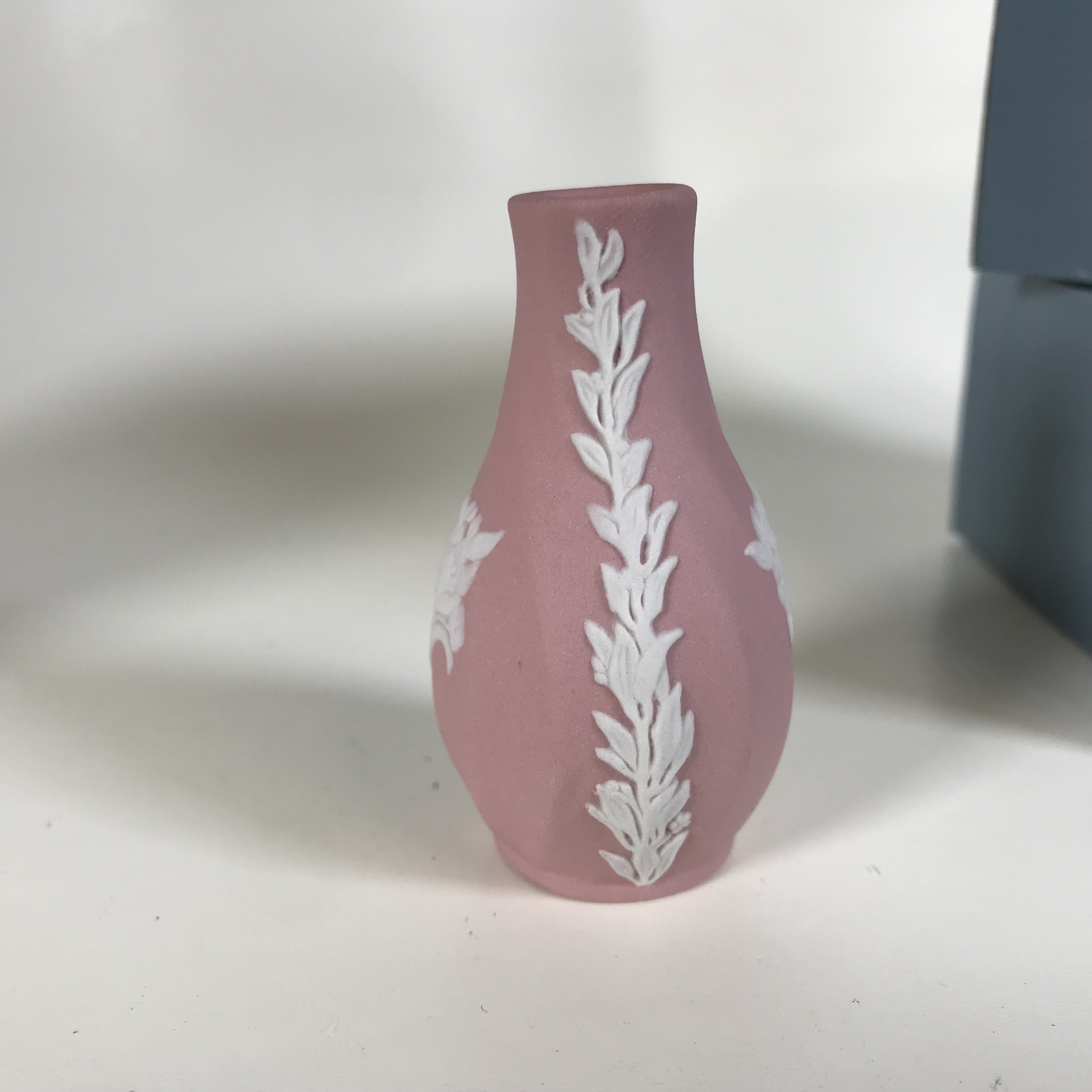 Wedgwood Pink Jasperware Floral Swirl Mini 2 3/8