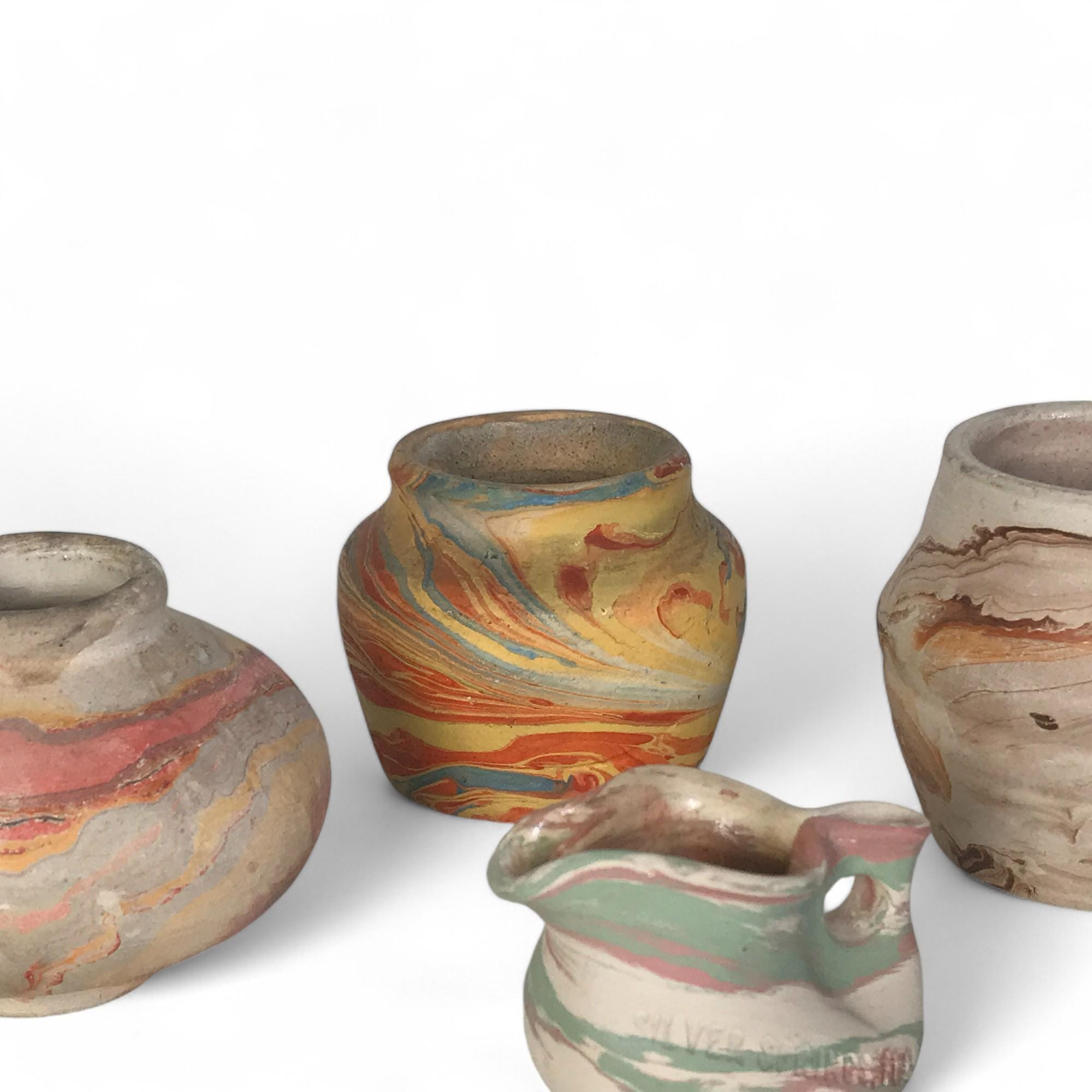 Four Mini Nemadj & Other Swiveled Pottery Objects - Etsy