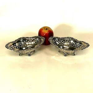 Pair of Gorham Sterling Silver Open Work Footed Bowls