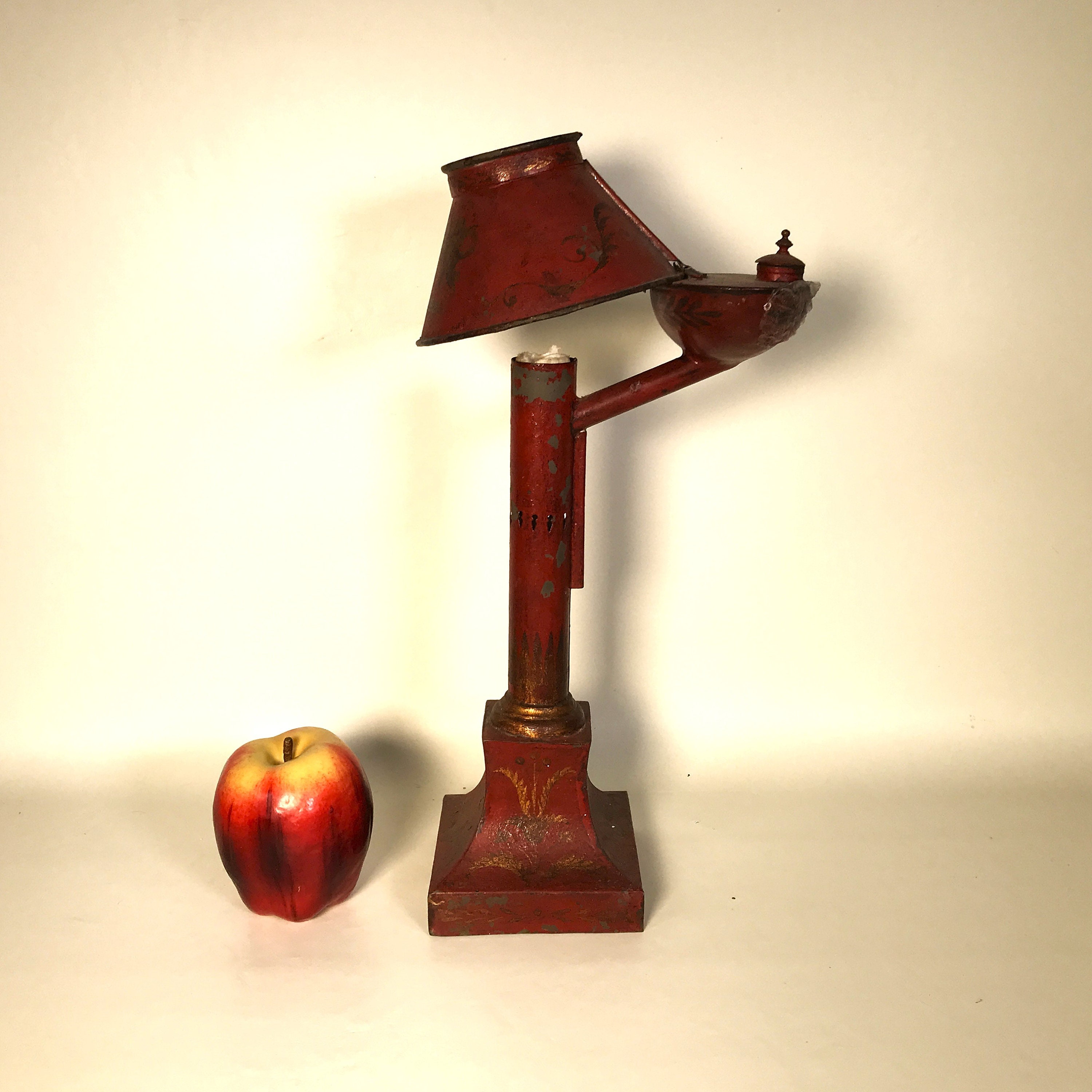 19th Century French Toleware Tin Rumford Lamp - Etsy